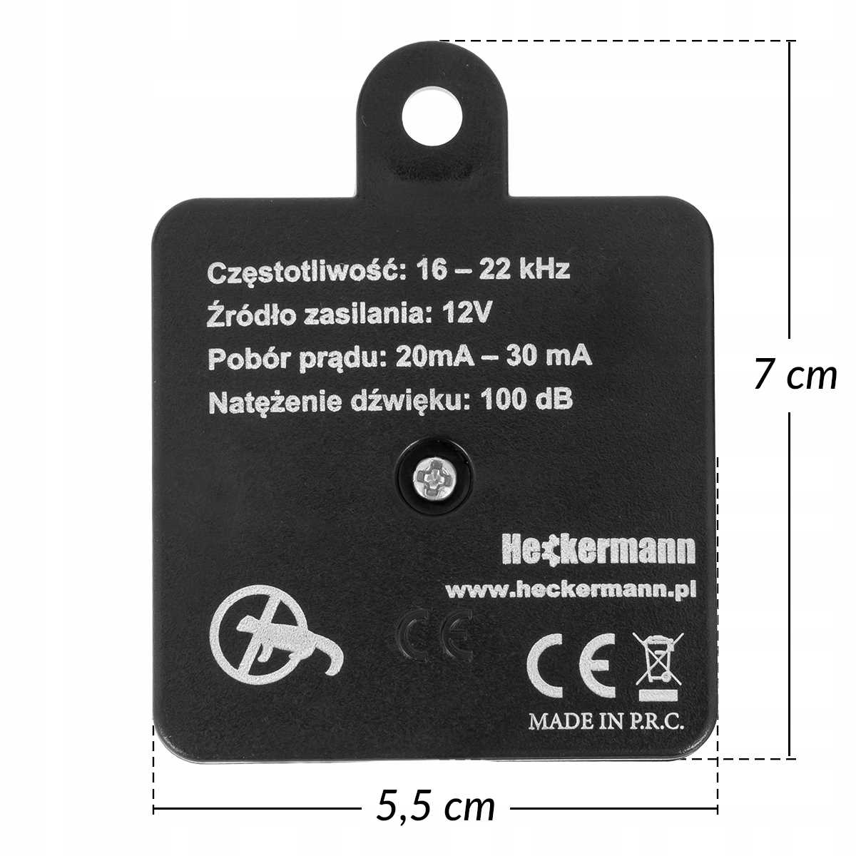 ODSTRASZACZ SAMOCHODOWY GRYZONI SZCZURY KUNY 2w1 Waga produktu z opakowaniem jednostkowym 0.2 kg