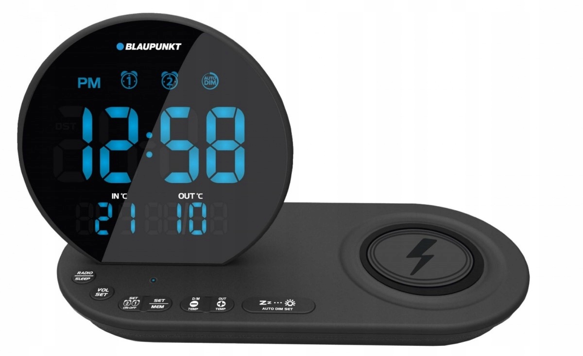 Fm PLL/Alarm/USB/CR85BK rádiobudík Charge