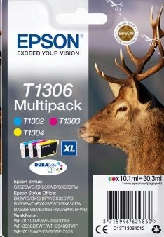 Atrament Epson Multipack 3-farebný atrament "Deer" T1306 DURABrite Ultra…