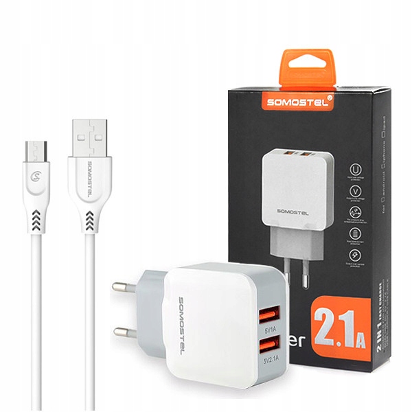 

Szybka Ładowarka Sieciowa + Kabel Micro Usb 2.1