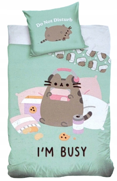 

Pościel bawełniana Pusheen The Cat 160x200 cm