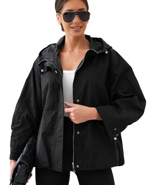 Módní přechodová bunda na jaro s kapucí Zenona 44