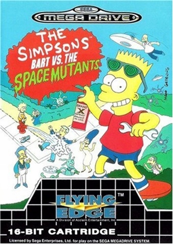 Bart Vs Space Mutants - SEGA MEGA DRIVE SMD PAL SAM CARTRIDGE