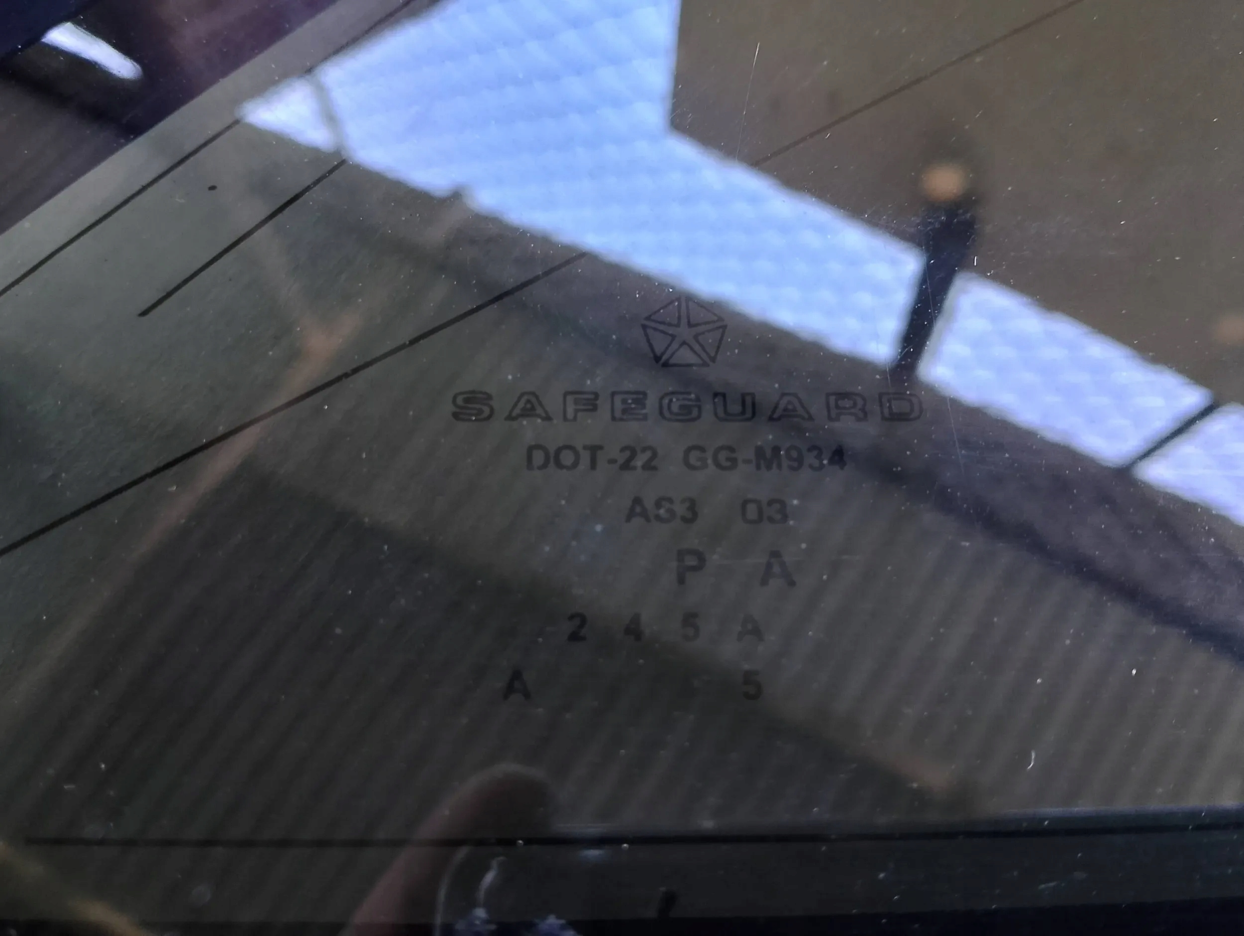 window bodywork right front Chrysler Pacifica