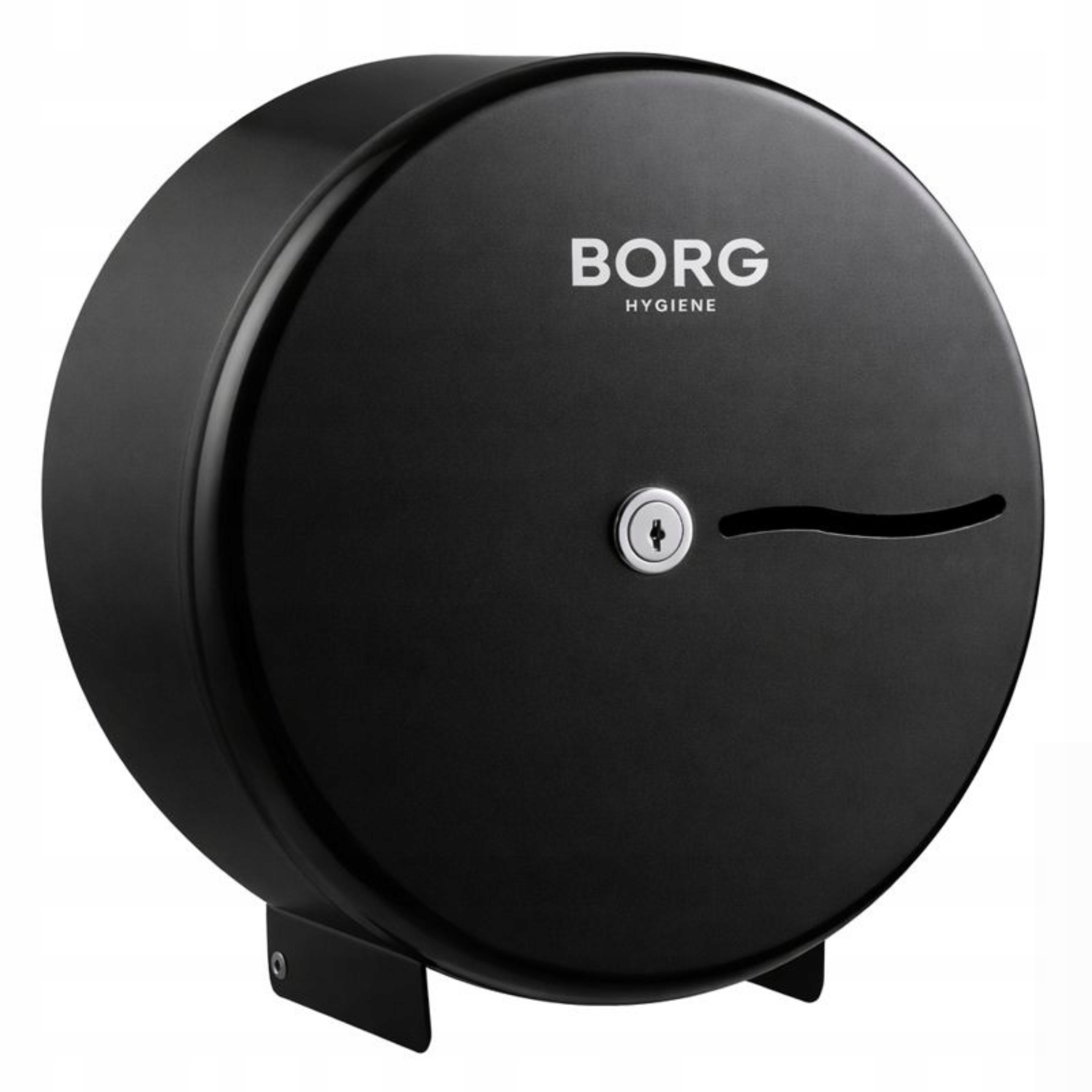 Oceľový dávkovač Borg Premium na toaletný papier Jumbo čierny, Hrubý Plech