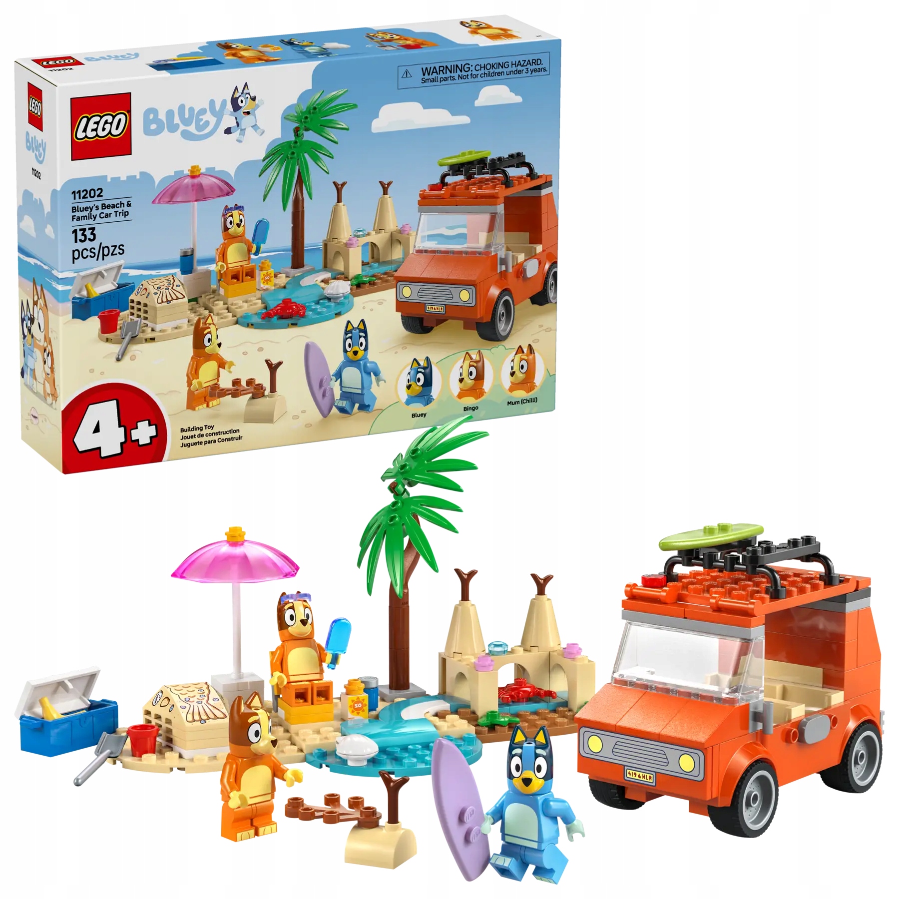 Lego Bluey 11202 Bluey A Rodinný Výlet Autem 133 Stavebnice