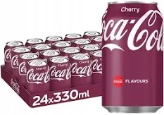 Levně Coca Cola Třešňová plechovka Cherry 24 kusů 330 ml Dánsko