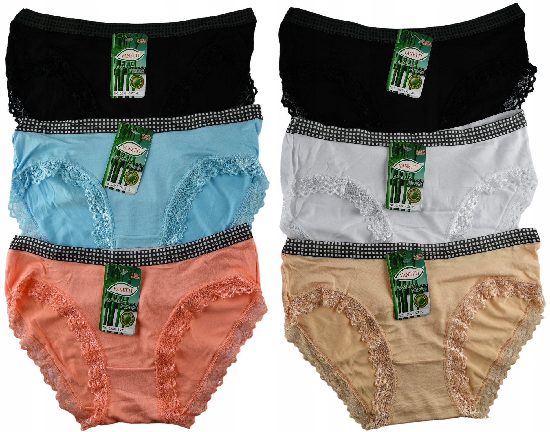 

Majtki Bambusowe Damskie 6-PAK R. XL