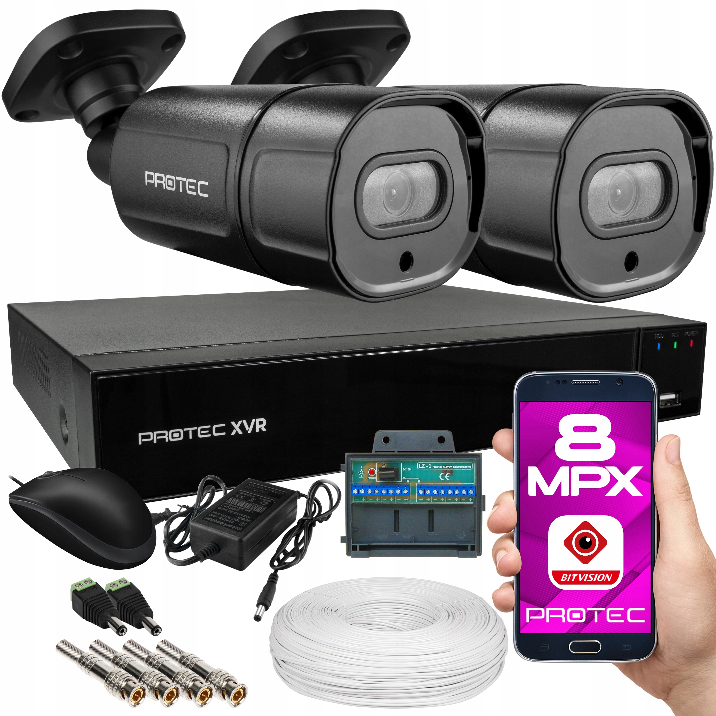 Premium Sada Pro Monitorování 2 Kamery 4K Černé náhled