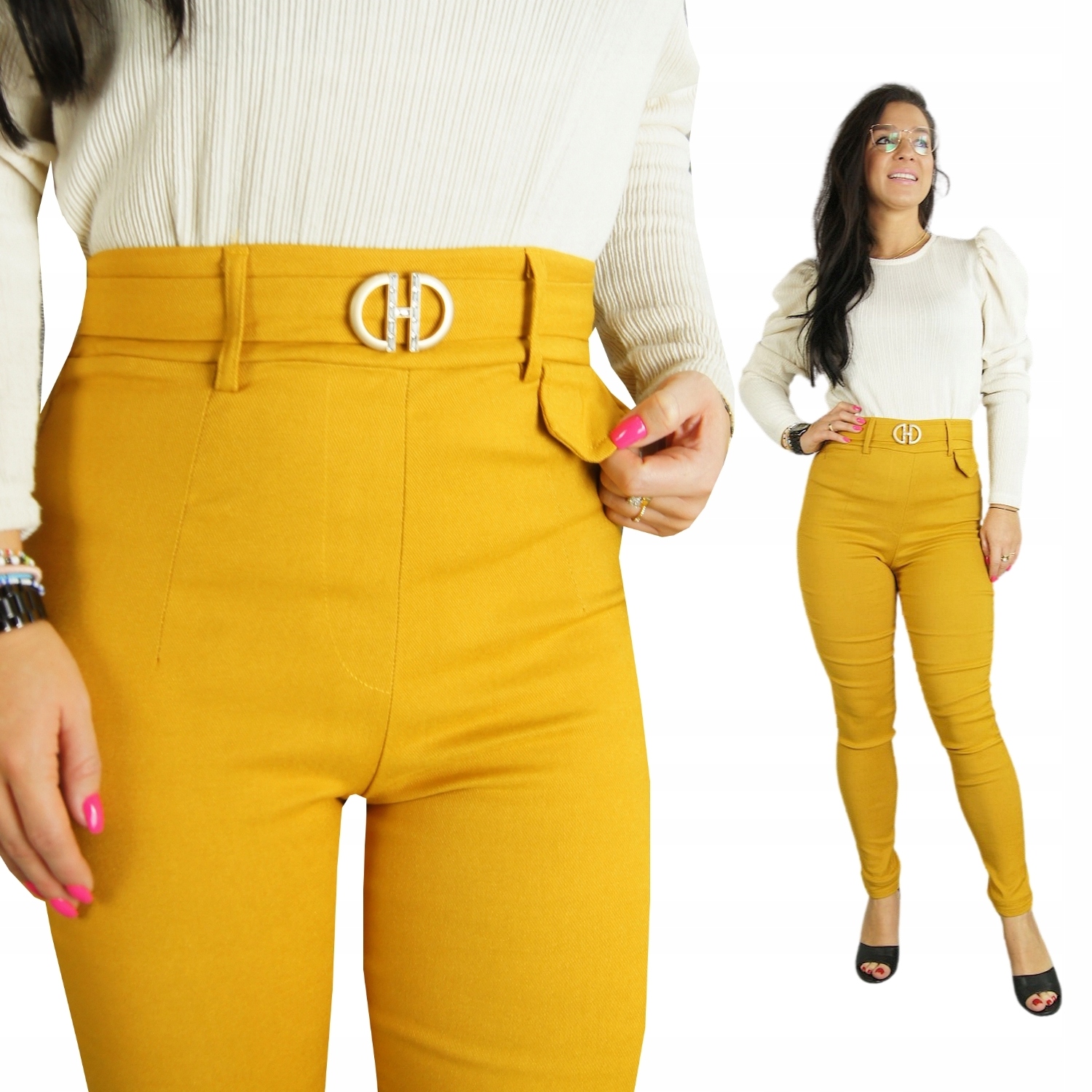 

Spodnie Wysoki Stan legginsy Modelujące 590 L/XL