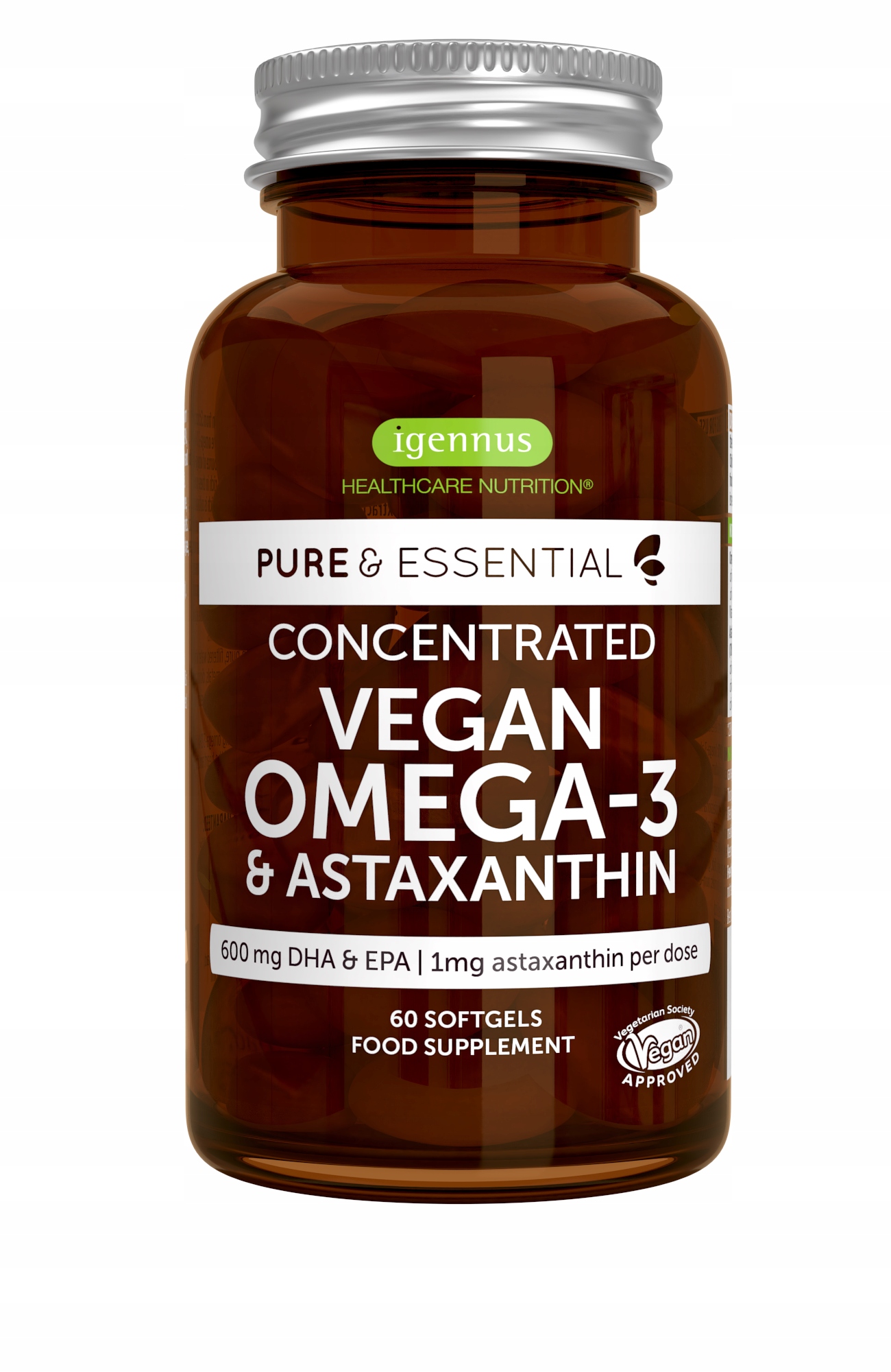 

OMEGA3 z Alg z Astaksantyną AstaPure Vegan Igennus