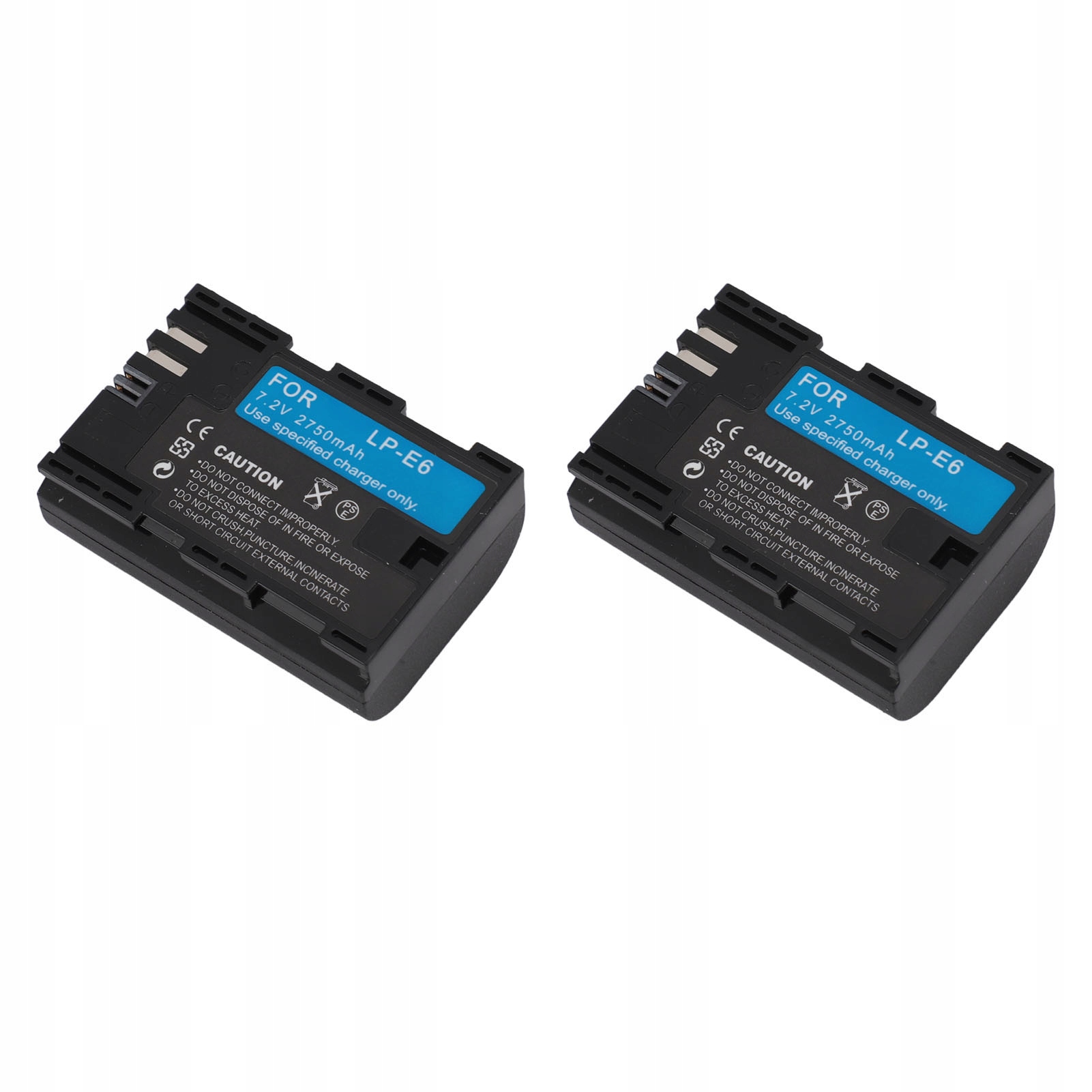 2PCS Bateria aparatu 2750 mAh 7,2 V dla LP E6 E6N R5 R6 90D 60D 70D 33