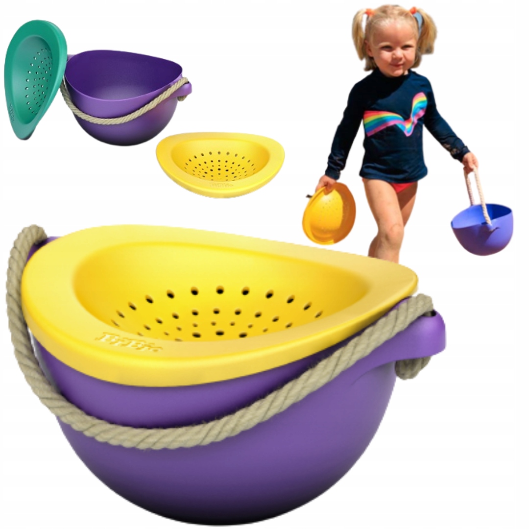 

Wiaderko Z Sitkiem Do Piasku PoBi 18m+ Fioletowe