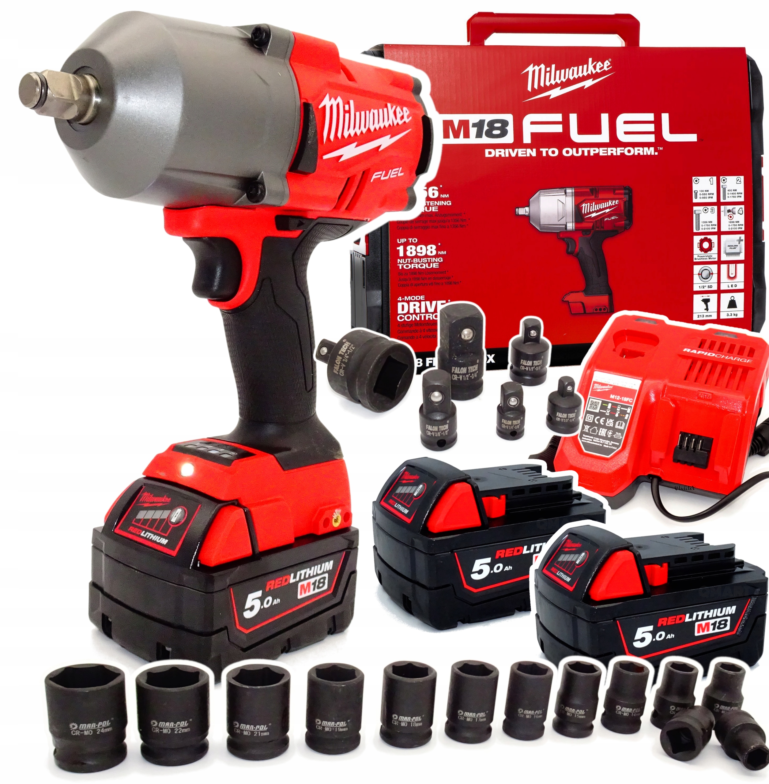 

Milwaukee M18 FHIWF12-502X Klucz Udarowy 1898Nm