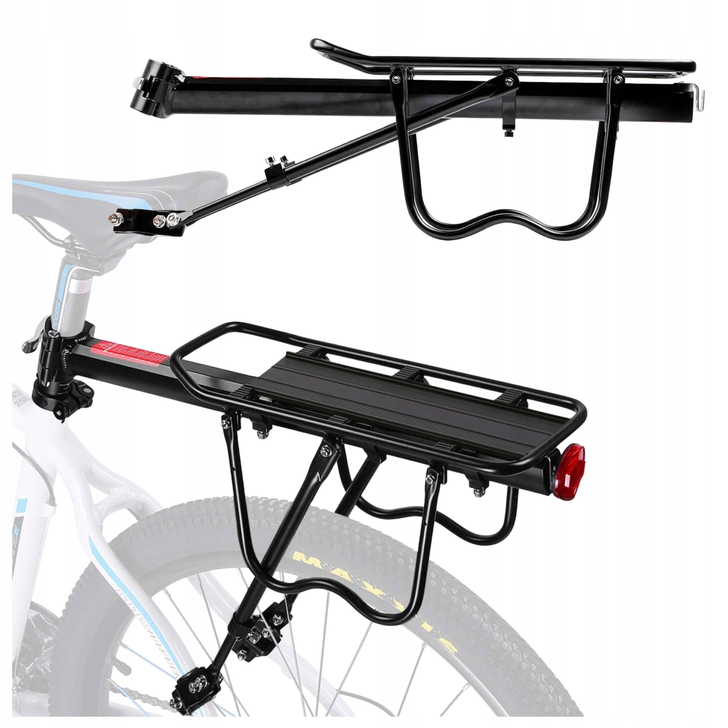 Nosič jízdních kol na kolo do 50 kg hliníkový, zadní, nastavitelný, odolný