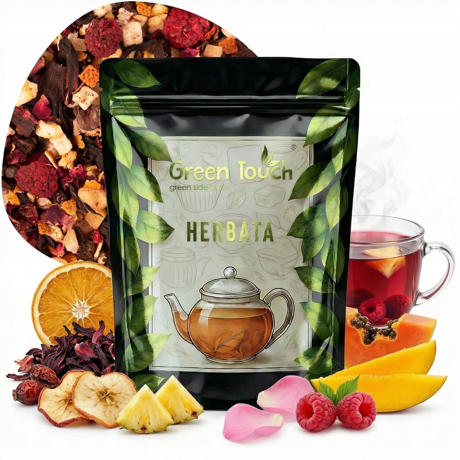 Herbata owocowa KOLOROWA ROZKOSZ 100 g NAPAR MALINA LIOFILIZOWANA HERBATKA