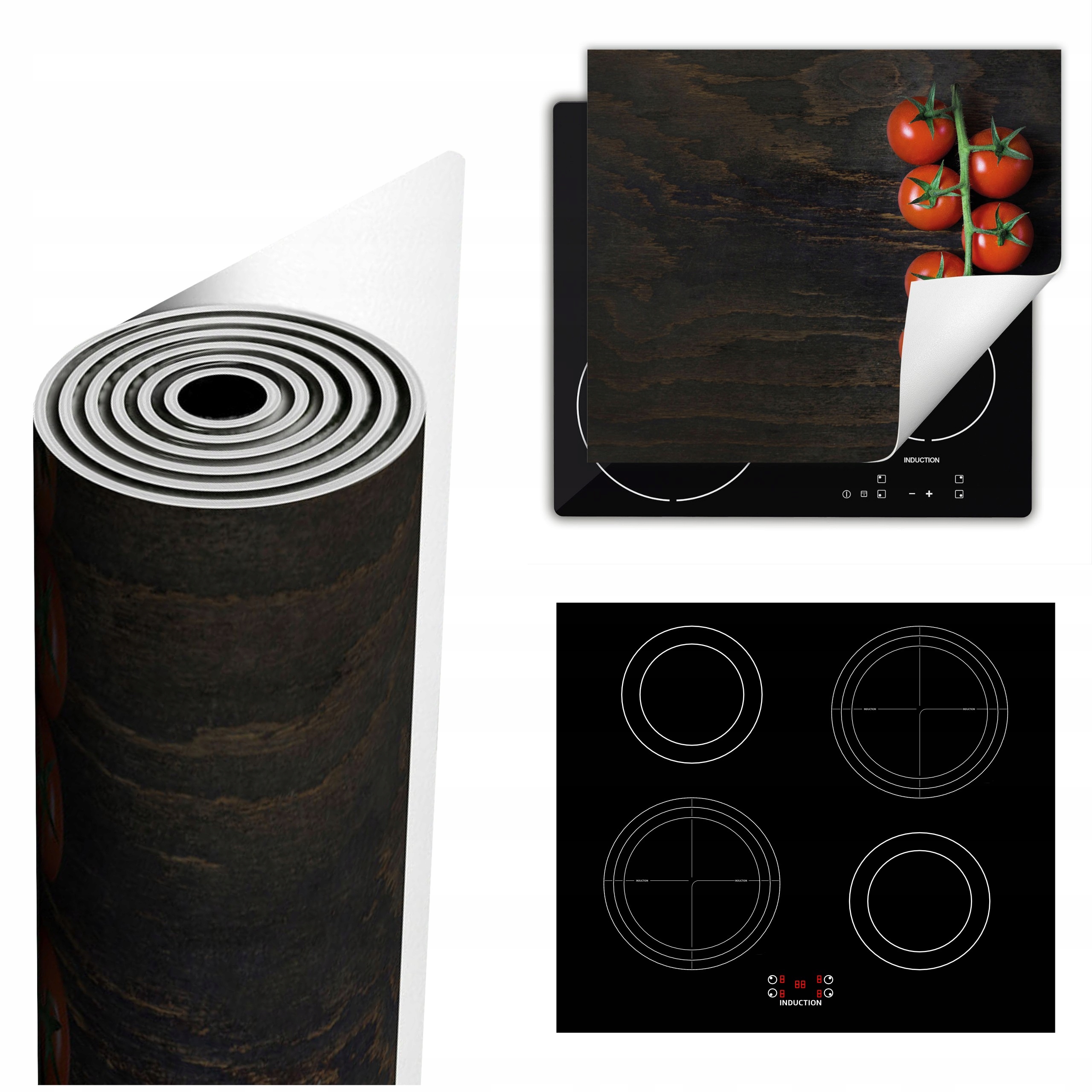 Ochranná Podložka Na Sporák Má Více Místa 60x52 rajčata – dřevo