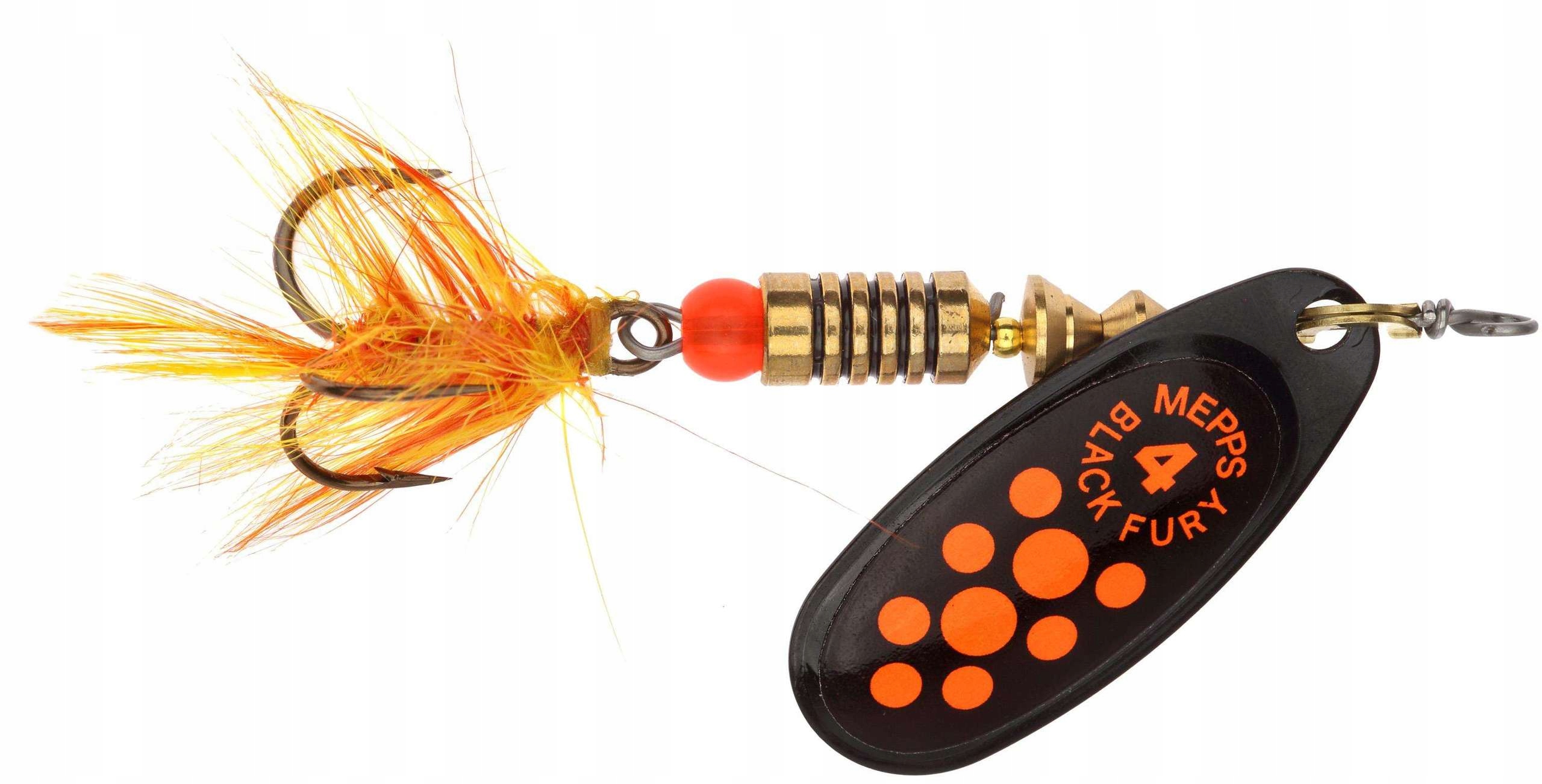 

Mepps Black Fury/mouche czarny/czerw_orange 4/8g
