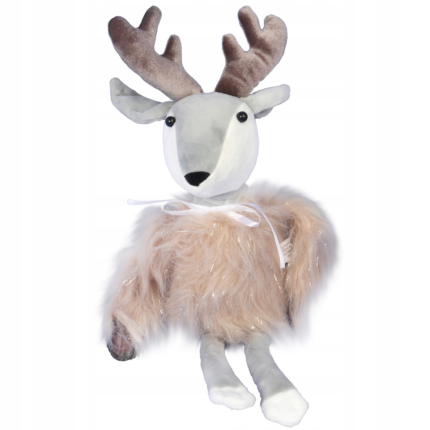 RENIFER ŚWIĄTECZNY ŁOŚ SIEDZĄCY Z FUTERKIEM 30CM Marka inna