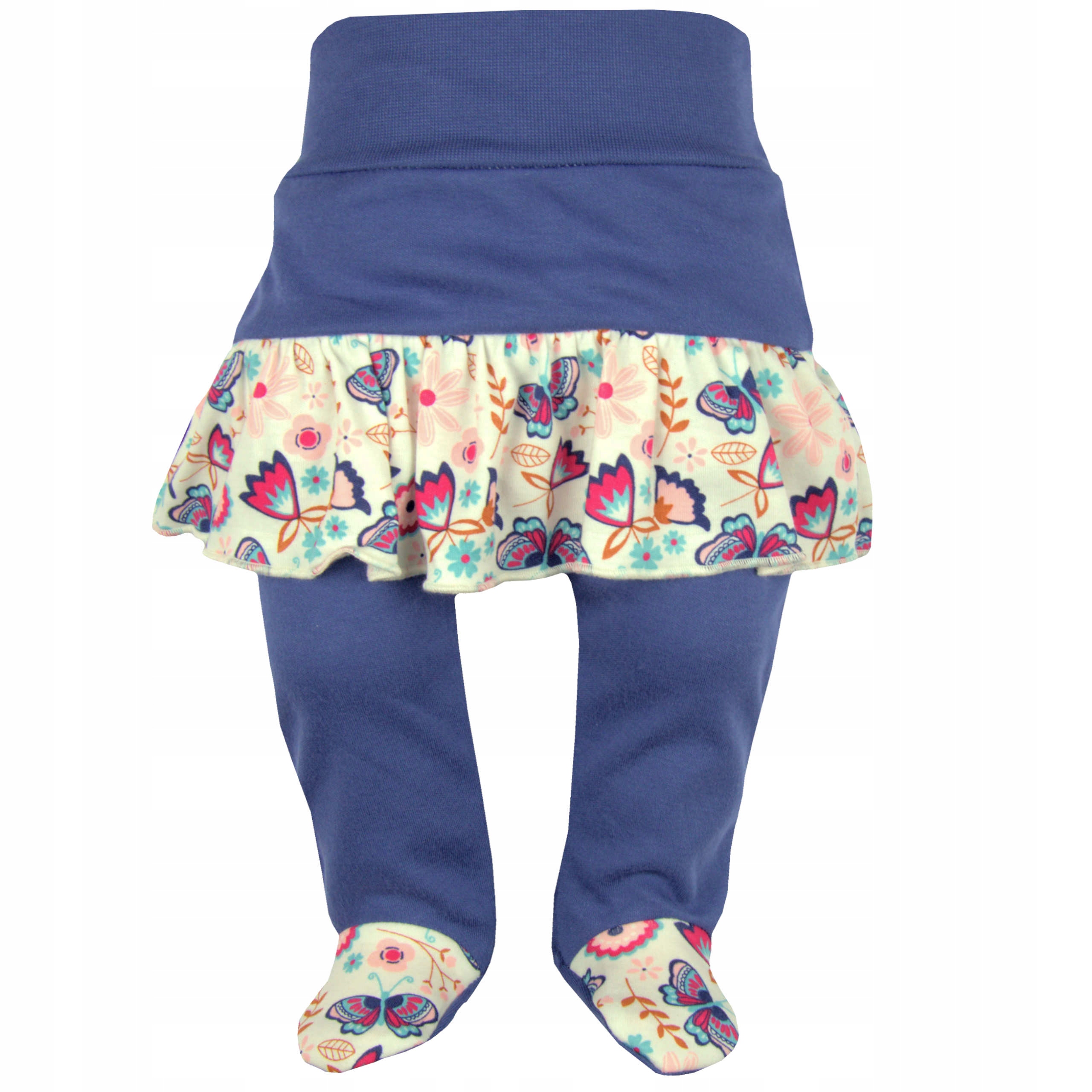 PÓŁŚPIOCHY Z FALBANKĄ 68 bezuciskowe BAWEŁNIANE