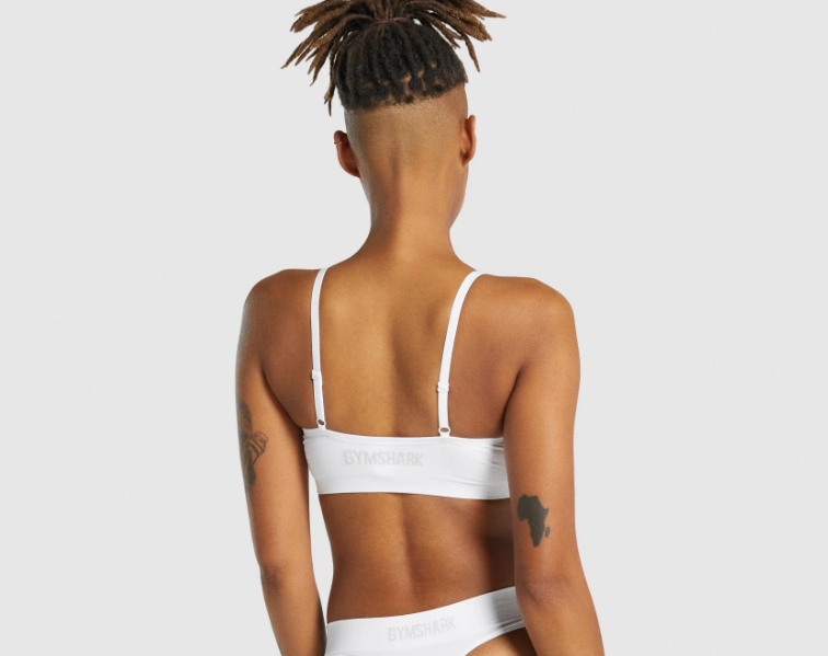 GYMSHARK BIUSTONOSZ SPORTOWY BIAŁY GŁADKI L 0Z8G4_C* Kod producenta GLUW4531