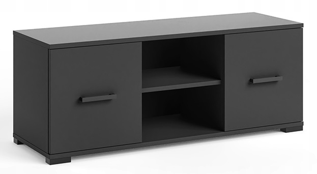 Szafka RTV FABIO 120 cm CZARNA z półką