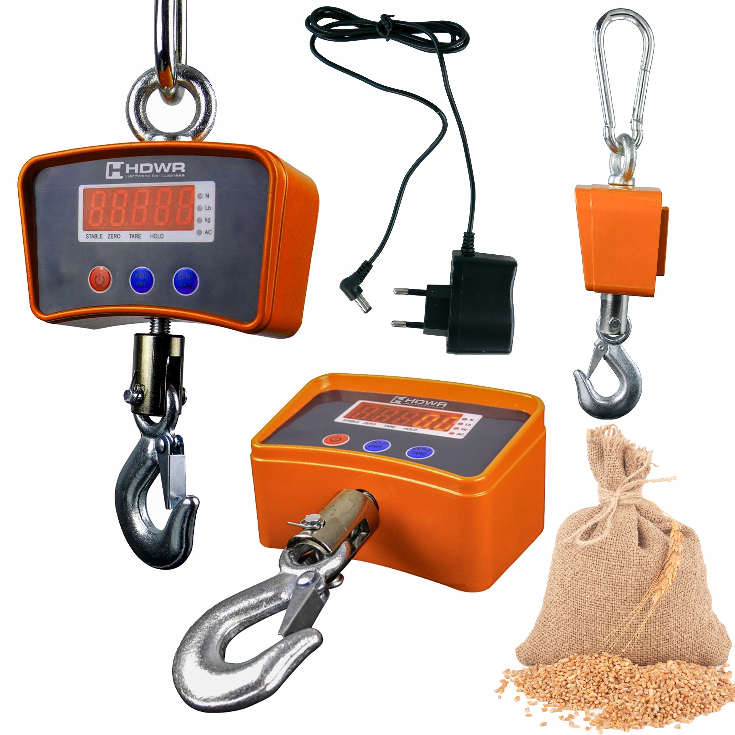 Háková Váha 1T elektronická závěsná ba zásobník přesnost až 100 g