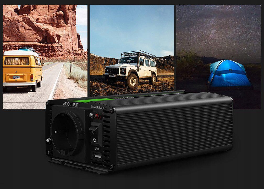 PRZETWORNICA NAPIĘCIA INWERTER Green Cell INV19 Moc użytkowa 1500 W