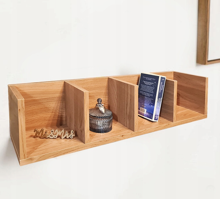 PÓŁKA WISZĄCA PROSTA REGAŁ DEKORACJA SZER. 89.8 CM Liczba poziomów 1