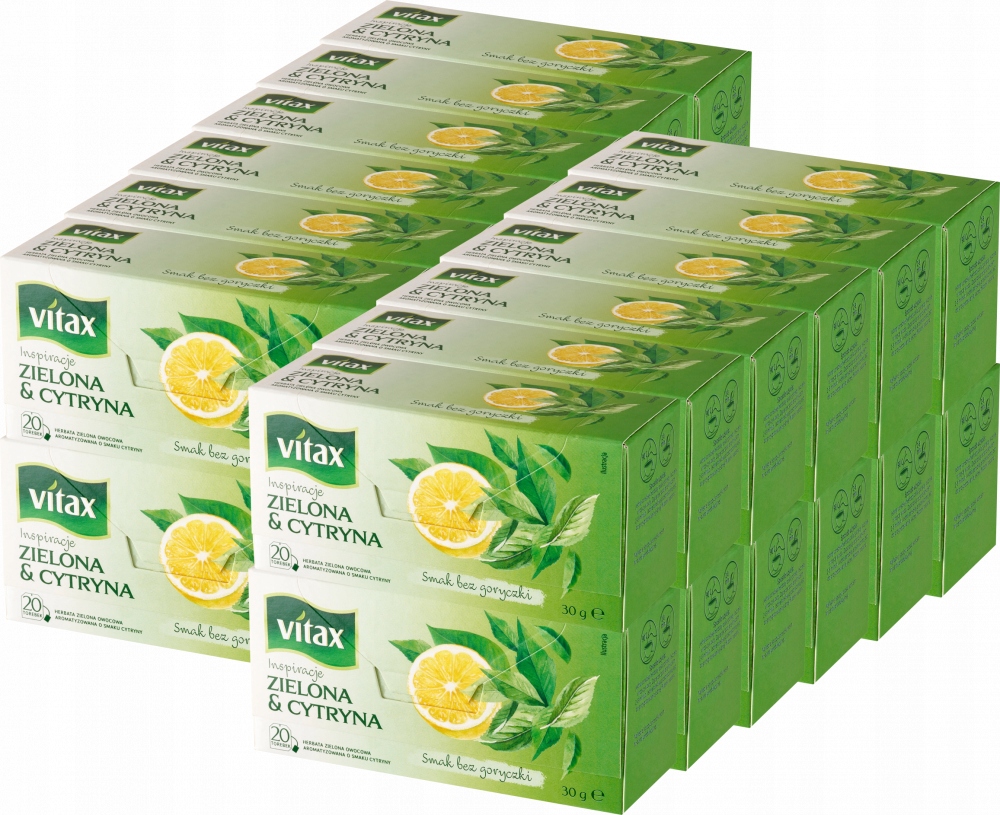 Herbata Zielona Cytryna 20tb Vitax herbata ekspresowa x24