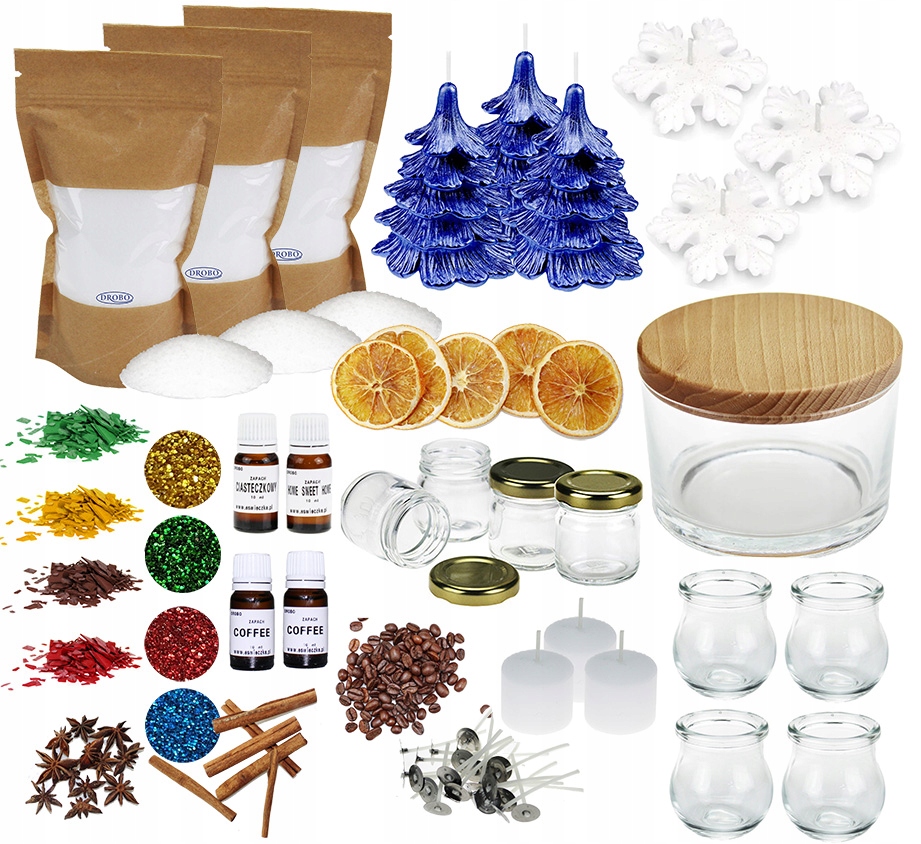 Sada na výrobu svíček svíčky na vánoční stromek pro vánoční dekorace 24