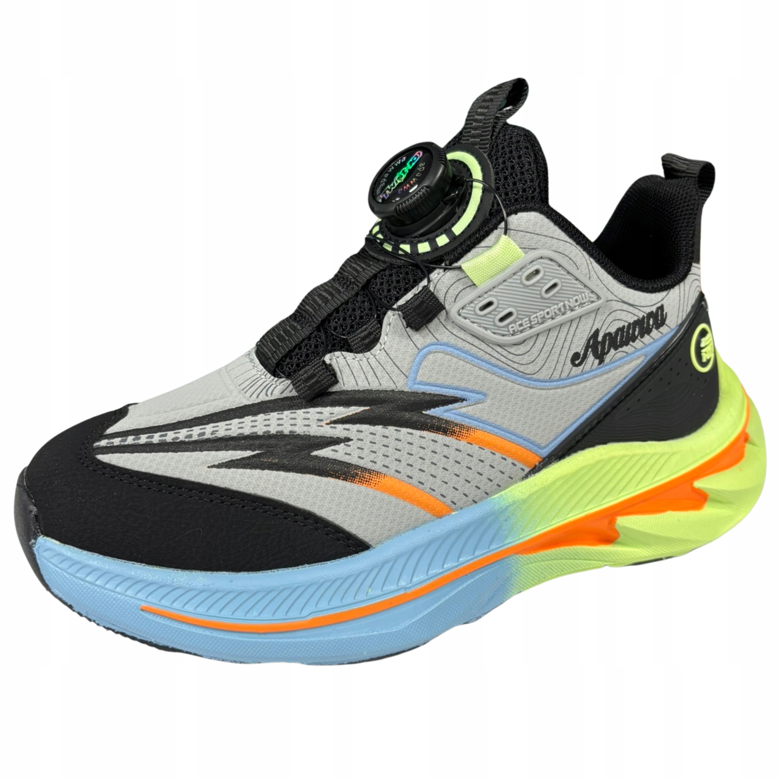 Buty Sportowe Dziecięce Apawwa W2741R Lekkie Na Pokrętło Czarne Szare R 37