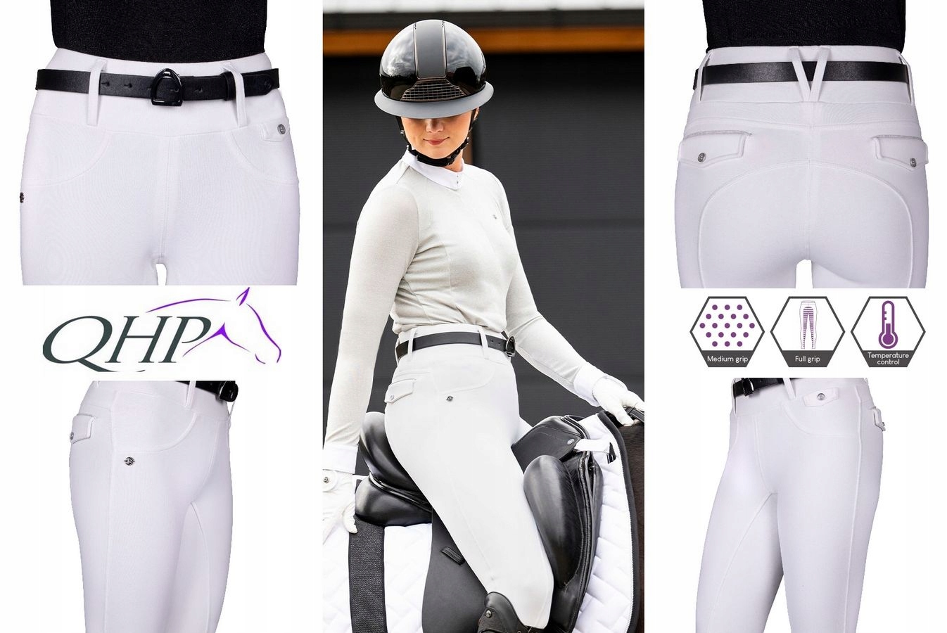 Bregginsy/Legginsy Juliet Qhp lej silikonowy białe ocpelane zawody 38/M