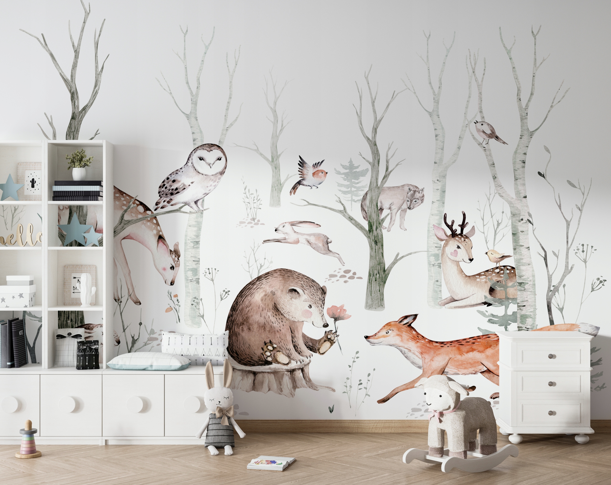 Fototapeta dla dzieci Zwierzęta leśne Las Tapeta F EAN (GTIN) 7437040360338