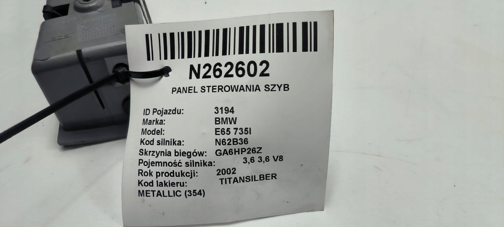 prekidač prekidača prozora BMW E65 735I