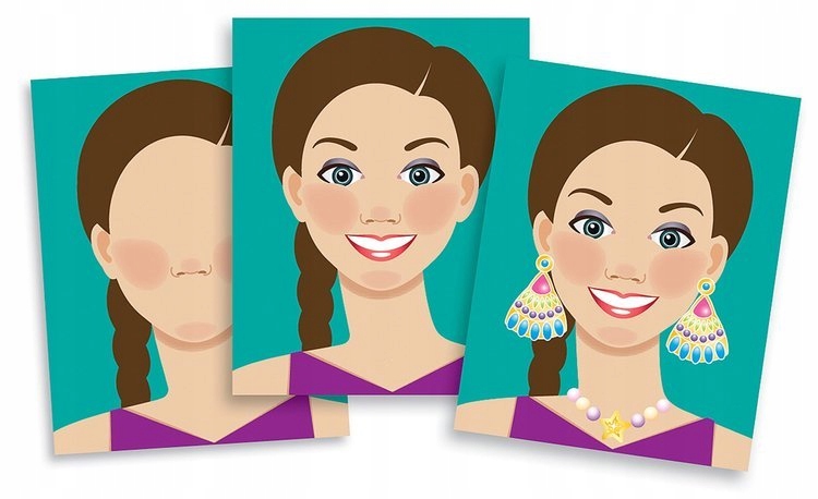 MELISSA Naklejki 250 TWARZE Duże Arkusze MODELKI Liczba sztuk w zestawie 1 szt.