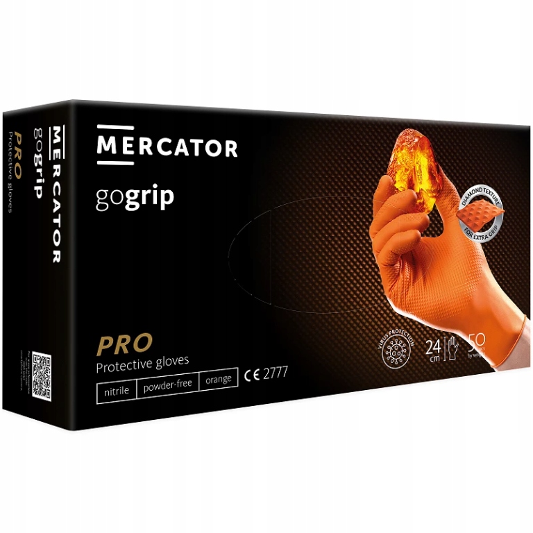 

Rękawice Rękawiczki Nitrylowe Gogrip! orange M'