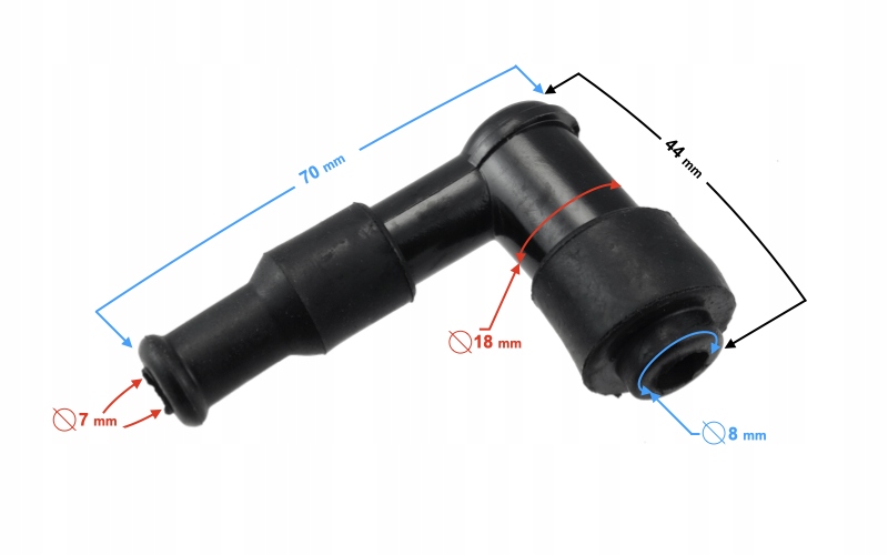 

Fajka cewki skuter 2T motorower 4T 90° uniwersalna