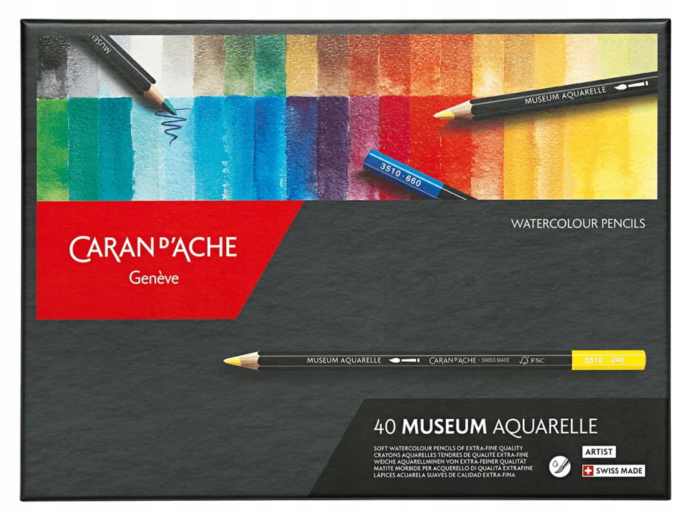 Pastelky Caran d'Ache Museum Aquarelle 40 barev