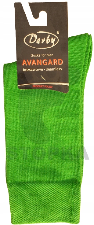 

Skarpety męskie gładkie Derby Limonka Zielone