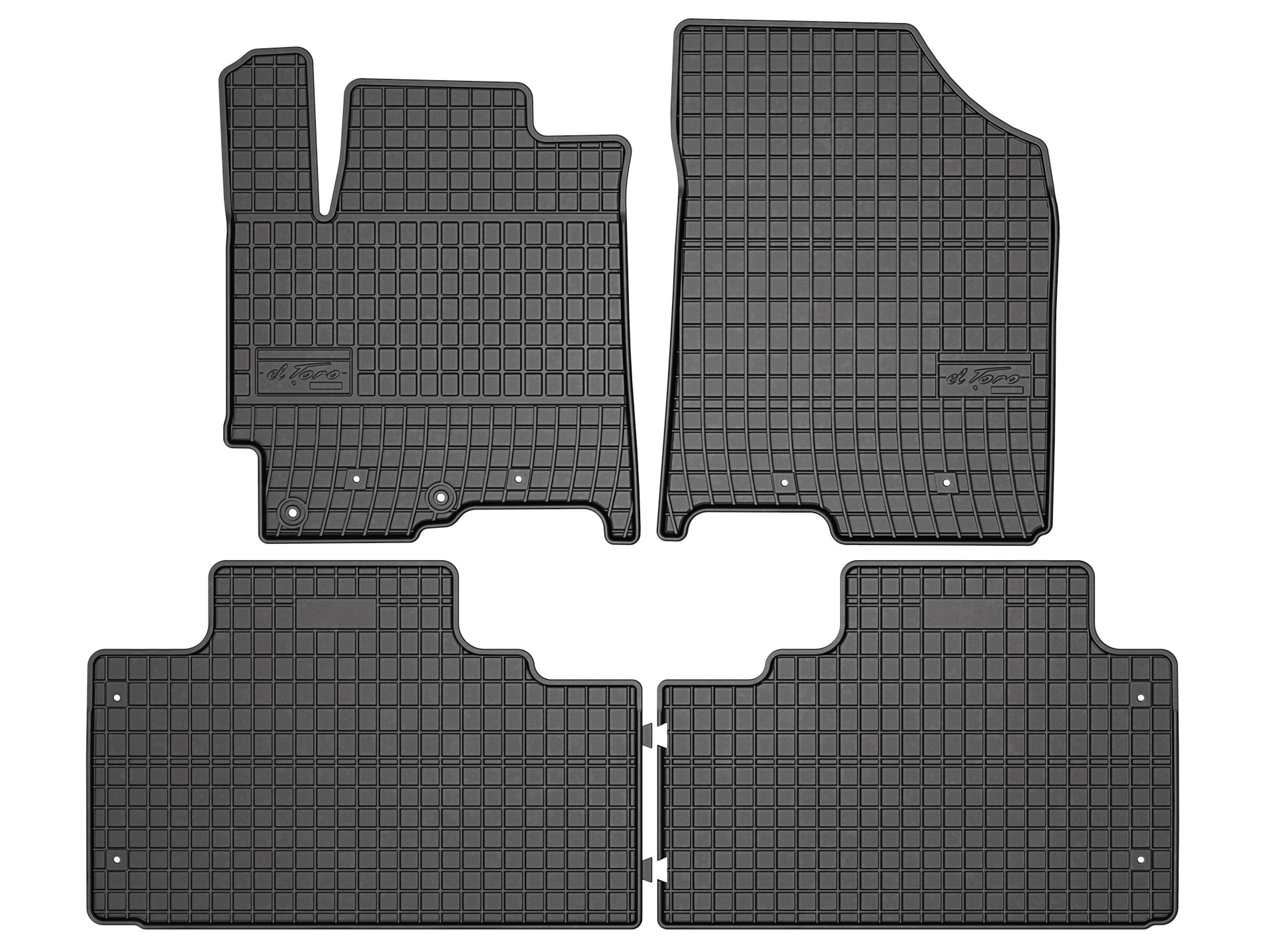 Gumové koberce pro Jac JS8 Pro od roku 2024, sada 4 ks SolidPRO okraj 1,5 cm