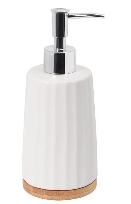KIDO DOZOWNIK MYDŁA BIAŁA CERAMIKA BAMBUS CHROM POŁYSK 08402
