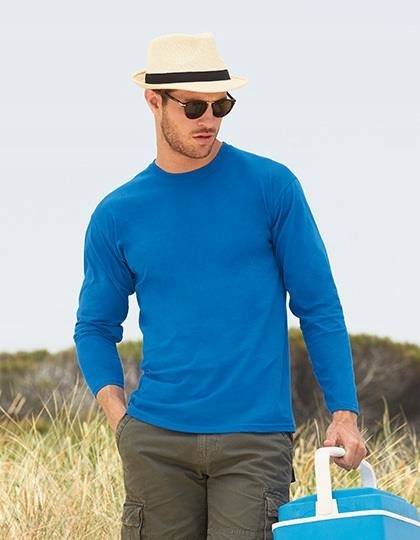 FRUIT OF THE LOOM KOSZULKA Z DŁUGIM RĘKAWEM Whit L Kolekcja Original