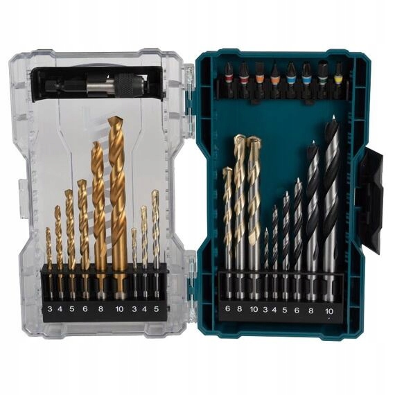 Makita E-07032 sada vrtáků a bitů 27-dílná, plastová krabička