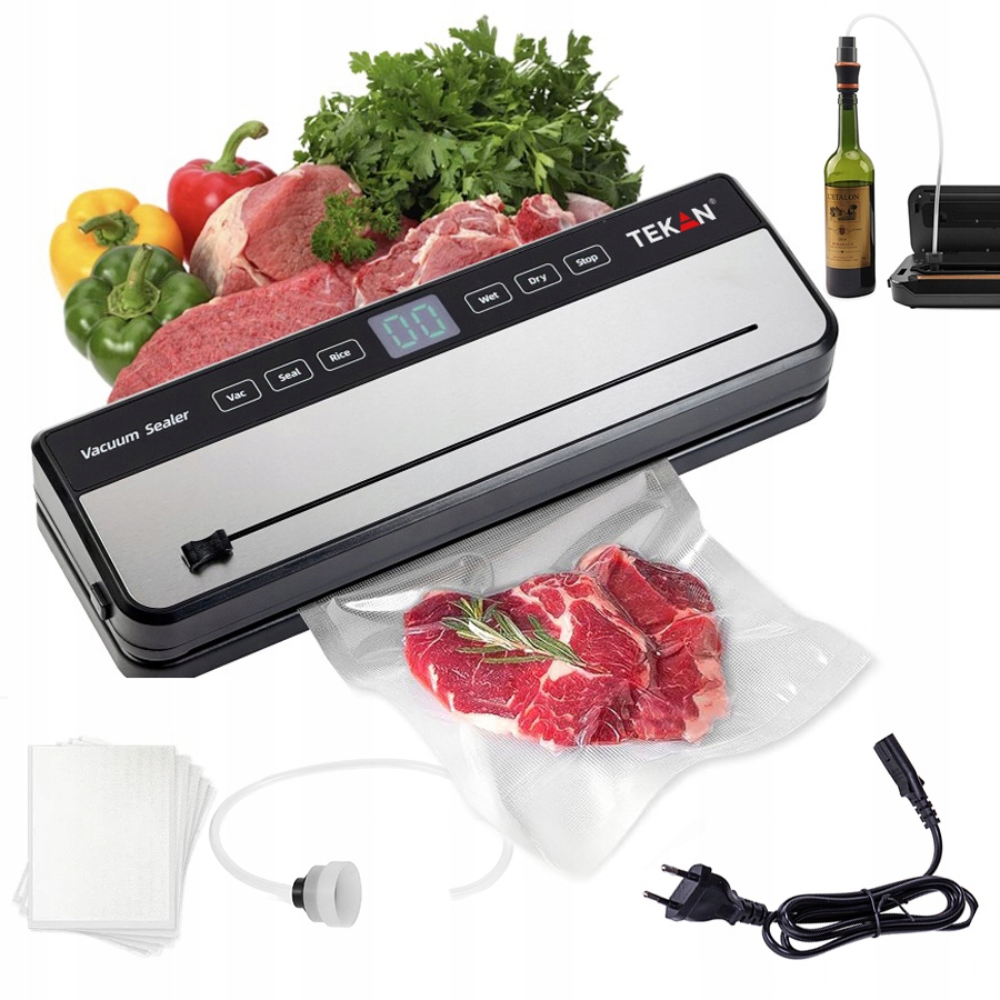 Vakuová Balička Potravin, Svařovací Stroj S Nožem Odsávání Z Nádob