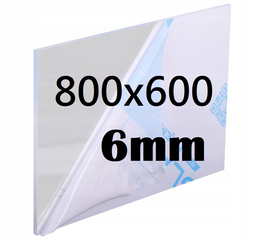 Plexi Plexi Plexi Plexa na míru 80 cm x 60 cm x 6 mm