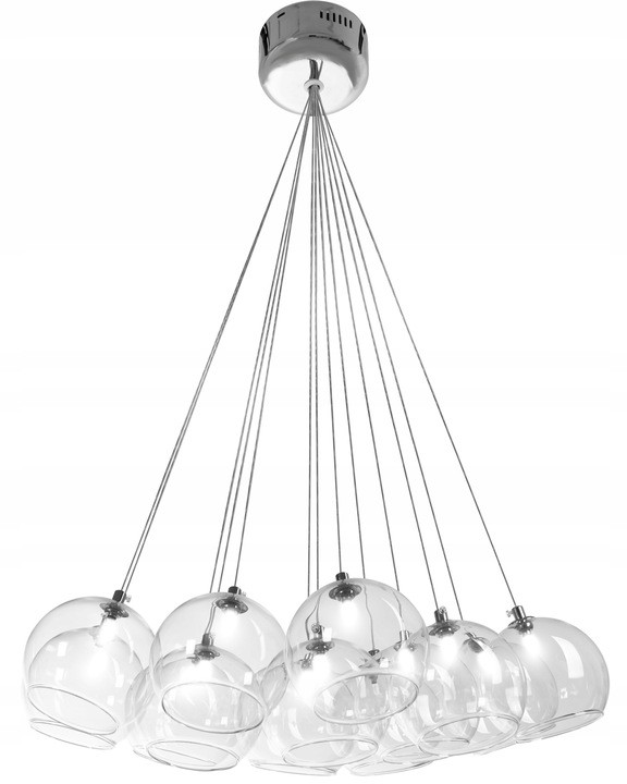 

Lampa 13 Kloszy Kule Wisząca Sufitowa Szklana