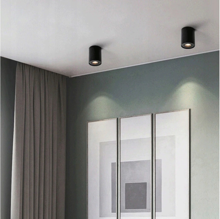 OPRAWA NATYNKOWA SUFITOWA LED GU10 TUBA RUCHOMA Zasilanie sieciowe