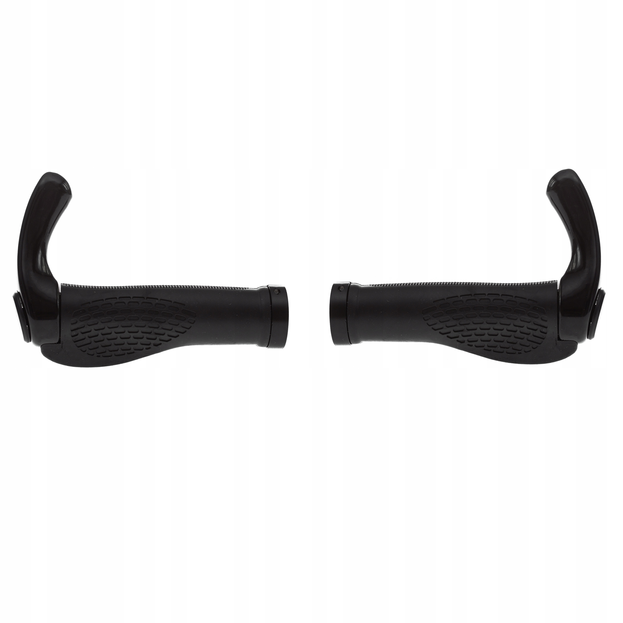 CHWYTY KIEROWNICY ROGI GUMOWE ROWEROWE ALUMINIOWE CZARNE ANTYPOŚLIZGOWE Model RĄCZKI ALU