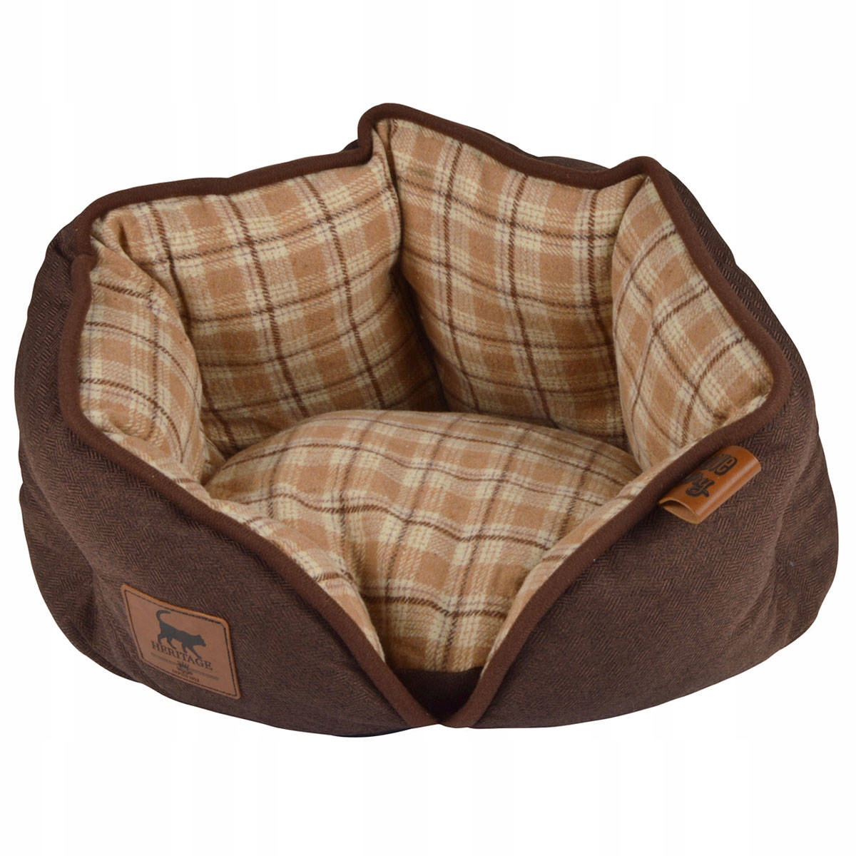 Levně Pelíšek Pro Psa Kočku pohodlný měkký Ø40cm Hnědý